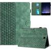 Generico DayQiQiPu Cover per Samsung Galaxy Tab S2 SM-T710/T713/T715/T719 (8,0 Pollici) Custodia Motivo a Cubi 3D in pelle PU Con e Auto Wake/Sleep Smart Cover Flip Supporto Guscio Protettiva, Verde