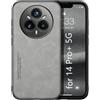Kepuch Silklike Cover per Realme 14 Pro+ 5G - Custodia Case Piastra Metallica Incorporata - Grigio