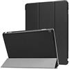 SATURCASE mediapad m3 Lite 10.0 custodia, Saturcase PU custodia pieghevole con supporto tablet protettivo copertura per Huawei MediaPad m3 Lite 10.0 Nero