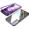 Gypsophilaa Custodia Magnetica Compatible with Huawei P20 PRO,+1Pellicola Protettiva [Adsorbimento Magnetico] [Cornice Metal] Trasparente Vetro Temperato Cover per Huawei P20 PRO