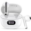 Flecom Auricolari USB C auricolari wireless tipo C auricolari Bluetooth per Samsung Galaxy S25 FE A36 A17 A16 A15 A35 S25 Ultra S24 S23 S22, display a LED HiFi Stereo Auricolare per iPhone 17 16 Pro Max