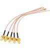 Yctze 5 Pezzi RPSMA Femmina a U.Fl IPX/IPEX RF Antenna Connettore Cavo Coassiale Coassiale 50惟 15 Cm, per WiFi, Mikrotik, Flex-Guide, Cavo Coassiale, Antenna SMD Blu