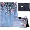 Generico DayQiQiPu Cover per Samsung Galaxy Tab S10 Lite SM-X400/X406B (10,9 Pollici) Custodia Portafoglio Flip Leggero e Sottile Con Motivo floreali e uccelli Guscio con Supporto e Auto Wake/Sleep,01