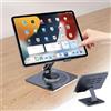Generic Supporto per tablet da scrivania, supporto pieghevole per monitor con rotazione a 360°, supporto multifunzionale portatile antiscivolo per tablet, per iPad, oggetti essenziali per casa e ufficio, 13 x
