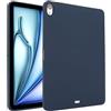 Generic Custodia in silicone morbido compatibile con iPad Air 11 (M3 2025 7th/M2 2024 6th), custodia protettiva per tablet leggera in TPU opaco antiurto compatibile con iPad Air 11 M3. Blu navy