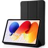 Simpeak Cover Compatibile per Xiaomi Redmi Pad 2 Pro 2025/ Xiaomi Redmi Pad Pro/Xiaomi Poco Pad (12.1''), Custodia in Pelle PU 12,1 Pollici Ultra-Sottile Folio Supporto Smart Cover (Nero)