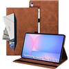Auslbin Cover Compatibile con Samsung Galaxy S10 FE Plus Custodia di Tablet in Pelle PU in Stile Classico Anti-Fall Case di Scheda Protettiva con Slot per Carte, Marrone