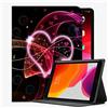 YENDOSTEEN Custodia per Tablet,Compatibile con iPad Mini 5a Gen. 7.9 2019,iPad Mini 4,Cuori cerchi farfalle colorate Cover con Auto Svegliati/Sonno
