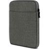moex Custodia tablet per Samsung Galaxy Tab Active 2 - Custodia con scomparto per accessori, fibra di poliestere, minimalista con chiusura lampo, impermeabile, grigio scuro