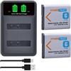 PowerTrust 2 batterie NP-BG1 NP-FG1 e caricabatterie per Sony Cyber-Shot DSC-W150 DSC-W170 DSC-T100 DSC-WX1 DSC-N1 DSC-N2 DSC-H9 DSC-H10 DSC-H7 DSC-H55 DSC-T20 DSC-HX5