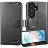 Lensun Cover in Pelle Vera per Samsung Galaxy S26+ Plus- Nero | Custodia in Vera Pelle [RFID Antifurto] Libro con Portafoglio Magnetico Flip Custodie Cuoio