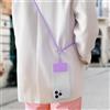 Generic Cordino universale in nylon con supporto per toppe, regolabile, per smartphone, viola