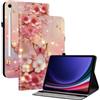 Ymyhyuxi Custodia per Samsung Galaxy Tab S10 Lite, SM-X400, SM-X406B, 11,9, in pelle di alta qualità, con scomparti per schede, portapenne, supporto regolabile, diversi motivi decorativi, PSJ-Q