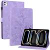 Rosbtib Custodia Cover per iPad Pro 11 (M5/M4, Modello 2025/2024, 6/5 Generazione) 11, Slim Fit Folio Pieghevole Cover Protettiva con Slot per schede Chiusura Magnetica, Gigli porpora