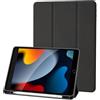 Palkitsee Custodia Cover Compatibile con iPad 9 8 7 Generazione (10.2 Pollici, 2021/2020/2019), Supporta la Carica di Pencil 2nd Gen, Auto Sveglia/Sonno (Nero)