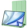 Palkitsee Custodia Cover Compatibile con Samsung Galaxy Tab S6 Lite 10.4 Pollici 2022/2020 SM-P610N/P615N con Portapenne-Ultra Sottile con Cover Leggero Supporto in Pelle PU Case (Verde Matcha)