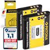 PATONA 2X Batteria per Panasonic VW-VBX070 VBX070E 700mAh | Batteria per HX DC1 DC2 DC3 DC10 DC15 WA10, Toshiba PX1686, Sanyo DB-L80 DB-L80A, Pentax D-Li88, con anticortocircuito