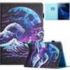 Oduio Custodia per Samsung Galaxy Tab A6 10.1 Pollici (SM-T580/T585) 2016 Premium PU Pelle Flip Cover con Funzione di Supporto e Slot per Scheda Magnetica, Auto Sonno/Sveglia, Onda Marina