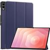 QJONSIU Cover Compatible con Samsung Galaxy Tab S12 Ultra, Funzione Stand, Smart Cover con Auto Sleep Wake, Protettiva in PU e PC Antigraffio-Blu