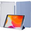 4UBonLife Custodia per iPad 9a/8a/7a Generazione 10,2 Pollici 2021/2020/2019, Smart Cover Protettiva Rigida Custodia Sottile e Leggero con Retro Traslucido per iPad 7/8/9, Grigio Lavanda