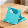 Generic Supporto multifunzionale in plastica per telefono cellulare da scrivania, supporto pieghevole da scrivania, supporto per tablet, supporto pieghevole tascabile, blu