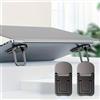 Generic Supporto per computer portatile, con dissipatore di calore, design pieghevole, regolabile, base portatile con due altezze per un raffreddamento ergonomico a casa, ufficio, viaggi, nero