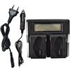 DSTE LCD 1.5A Fast Charging Dual Caricabatteria Compatibile per Canon LP-E4 LP-E4N LP-E19