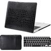 HLAAJJX Custodia Compatibile con MacBook Air 13 M1 A2337/A1932/A2179 2018-2020 | Carcassa Rigida In Pelle & Laptop Borsa & Tastiera Cover per MacBook Air 13.3 Pollici con Display Retina, Nero