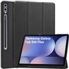 Haofun Custodia Cover Compatibile con Samsung Galaxy Tab S10 Plus/S9 Plus/S9 FE Plus, Magnetico Case con S Pen Holder, Multi-Angolo Regolabili, Auto Sveglia/Sonno, Nero