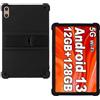 AKNICI Custodia Silicone per YESTEL T13 Tablet 10 Pollici/SEBBE S22 Tablet 10 Pollici, Protettiva Cover con Supporto Integrato per YESTEL T13 / SEBBE S22, Nero