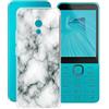 HGJTFANY Cover per Nokia 235 4G 2024 (2.8), Custodia Antiurto in Morbido Silicone Ultrasottile, Trasparente TPU Bumper Protettiva Case per Nokia 235 4G 2024 - Marmo