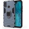 MHHQ per Huawei Honor 9X Lite Custodia, 2 in 1 Armour stile resistente Hybrid Dual Layer Armatura Defender PC + TPU Case Cover con supporto magnetico per auto per Huawei Honor 9X Lite -Black Plus Gray