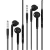 HOYULLI Jack da 3,5 mm con cavo per cuffie (2 pezzi) per telefono Wired Headset Microfono Audio Musica Earphones Auricolari in-Ear Auricolari MP3 PC Tablet Android Auto Aux Compatibile con Samsung