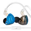 KINBOOFI KZ ZSN PRO X - Auricolari da gaming IEM con cuffie 1BA e 1DD, auricolari KZ ad alta fedeltà, cablati ad alta risoluzione, cuffie in-ear monitor (senza microfono, blu)