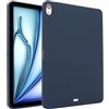 Generic Custodia in silicone morbido compatibile con iPad Air 13 2024 (M2)/Air 13 2025 (M3), sottile, leggera, opaca, in TPU antiurto, compatibile con iPad Air 13 M3. Blu navy