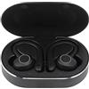 Sougan Auricolari Wireless Q23 PRO, Design del Gancio per L'orecchio Cuffie Bluetooth 5.1 Stereo HiFi Auricolari sopra L'orecchio con Custodia di Ricarica Wireless Auricolari Sportivi(Nero)