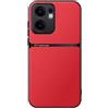 Kepuch Cover per Oppo Reno 13 F 5G Intl - Custodia Case Piastra Metallica Incorporata Litchi Grano - Rosso
