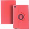 REY Custodia in similpelle girevole a 360° per LENOVO TAB M10 FHD PLUS 10.3 (TB-X606F - TB-X606X), Custodia protettiva, Rosso