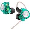 keephifi CCZ MC02 - Monitor in-ear, cuffie intrauricolari cablate da 10 mm Dual Magnetic DD, cancellazione del rumore, auricolari IEM bassi profondi, auricolari da gioco, auricolari cablati per PC
