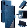 Kukoufey Cover per Asus ZenFone Max Pro M2 ZB630KL,Custodia in Pelle Custodia per Asus ZenFone Max Pro M2 ZB631KL ZB630KL X01BDA Custodia Cover Case Blue