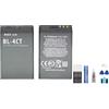 Generic Batteria 860mAh 3.7V BL-4CT BL4CT BL 4CT compatibile con Nokia 5310 6700S X3 X3-00 7230 7310C 5630 2720 2720A 7210C 6600F Batteria