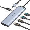 MOKiN USB C Hub Multiport, Adattatore Type-C 5 in 1 MOKiN con doppia uscita video 4K@60Hz, Ricarica Rapida PD 100W, USB-C 3.1 10Gbps, Splitter USBC per Windows