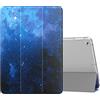 MoKo Cover Custodia Per iPad 6a/5a Gen.2018/2017 da 9,7,Cielo Stellato Blu | Ultra Sottile Leggero Custodia con Funzione di Auto Sveglia/Sonno Retro Semi-Trasparente Rigido