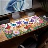 Generic Tappetino da scrivania in pelle a farfalla, tappetino per mouse artistico colorato grande per tastiera del computer, tappetino per mouse da gioco impermeabile per desktop, protezione e copertura