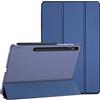 ProCase Custodia per 12.4 pollici Galaxy Tab S8+ Plus 2022/S7 FE 2021/S7+ Plus 2020 (SM-X800/X806/T730/T736/T733/T738/T970/T975/T976/T978), Smart Cover Leggero, CaseTraslucida Smerigliata -Blu Marino
