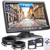 Realdio Telecamera Retromarcia AHD 1080P 7, 2 Telecamere, Cavo 15m | Visione Notturna HD, Immagine Divisa, Grandangolo 170°, Impermeabile IP68, Fino a 256GB, per Camion Camper Rimorchio