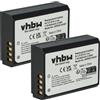 vhbw 2x batteria compatibile con Canon EOS 1100D, 1D X, 1D X Mark II, 2000D, 1200D, 3000D, 4000D, 1300D, 1500D fotocamera (800mAh, 7,2V, Li-Ion)