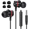 MOSWAG Auricolari con Filo Cuffie con Filo | Auricolari con Microfono per PC Compatibili con Cellulari PC Desktop Tablet Laptop MP3 MP4 e Dispositivi da 3.5 mm
