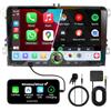 FLUXEONS Autoradio da 9 per VW Golf Polo Caddy Jetta | CarPlay Wireless, Android Auto, DAB+, Doppio DIN Android 15, 4+64GB, 2.4/5G WiFi, Bluetooth, FM, GPS, Telecamera Posteriore