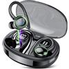 PEFUPEW Cuffie Bluetooth, Auricolari Bluetooth 5.3 con 4 HD Mic, 48 Ore Cuffie Wireless In Ear con ENC Cancellazione Rumore, IP7 Impermeabili Cuffiette Bluetooth, Cuffie Senza Fili con Ganci, Nero